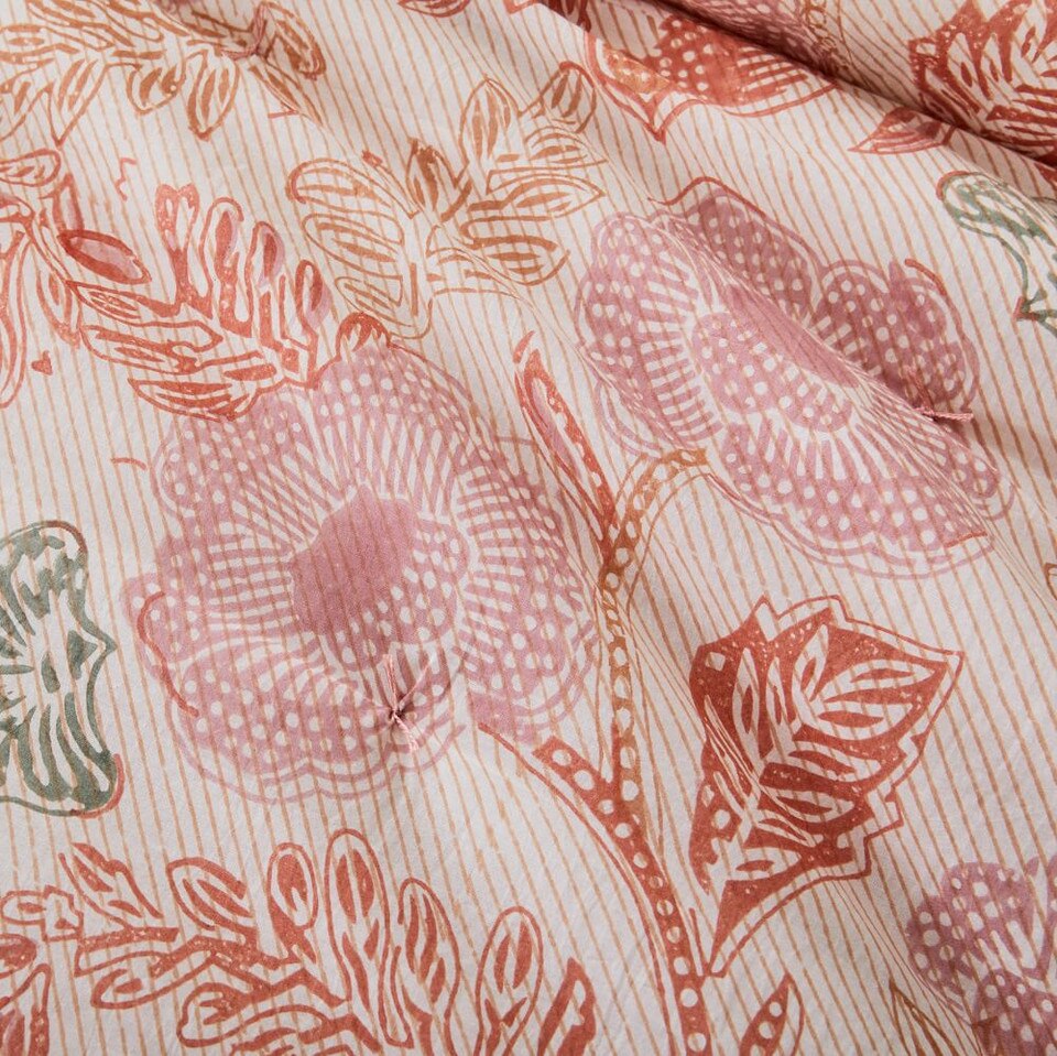 Floral Block Print Coverlet & Pillowcases West Elm Australia